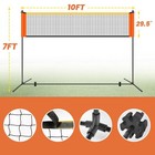 3-in-1 Volleyball Badminton Pickleball Net Set Adjustable Height Portable W  Bag