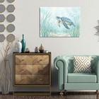Sea Turtle Watercolor Art Poster Canvas Wall Decor Ocean Life Theme For Home 