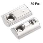 50pcs M6 Roll In Spring T-nut Bolts Screw With Ball Rail With 8mm Slot