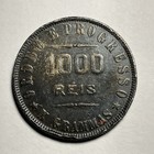 Brazil 1911 1000 Reis   90  Silver Antique World Coin   Bin245