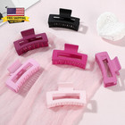 3 5 Inch Medium Hair Claw Clips 6 Pack Hair Clips For Women Square Rectangle Cla