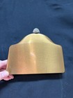 Vintage Volupte Gold-tone Metal Makeup Compact Clutch W  Gemstone Topper 