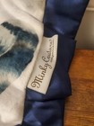 Minky Couture Navy White Feather Lovey Baby Security Blanket Satin Trim Gray