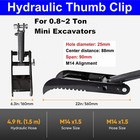 Hydraulic Thumb Clip Micro Mini Excavator Attachment Small Digger With L Bracket