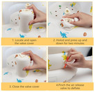Inflatable Baby Seat For Babies 3-36 Months Built-in Air Pump With Tiger Cartoon