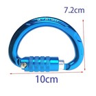 20kn Semi-circle Half-moon Auto-lock Carabiner Buckle For Climbing
