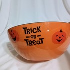 Trick Or Treat Candy Bowl Large 11 x5  Halloween Jack-o -lantern Hard Plastic 