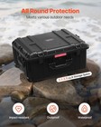 Vevor 3 5 Cu ft Weatherproof Hard Case Rolling Wheels   Retractable Handle Black