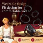 Male Chastity Cage Device With Lock 5 Rings Resin Lock For Men Breathable Ring