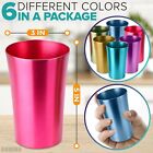 New 6 Pcs Anodized Aluminum Tumblers Drinking Glasses Vintage Retro Metal Cup