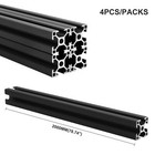 4pcs 3030 T-slot Aluminum Extrusion Profile 2000mm Anodized For Cnc 3d Printer