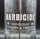 Vintage Barbicide Glass Disinfectant Barber salon Jar W  Lid