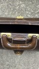 Stunning Vintage Xl Leather Doctor lawyer Bag With Lock Closure