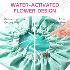 Luxury Shower Cap Women Color Changing Satin Lined Waterproof Bath Hat Long Hair