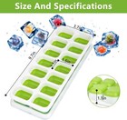 Ice Cube Tray  4 Pack Silicone Ice Tray  14 Ice Cube Molds With Lids  Stackable