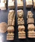 Vintage Hand Carved Miniature African Tribal Soap Stone Chess Pieces