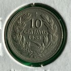 1938 Chile 10 Centavos Condor Coin Km 166 Copper-nickel Bird          Bulk Discount