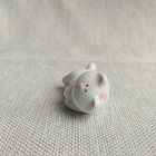 Chopstick Rest Cat Ceramic White Interior Ornament