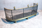 Victorian Antique Brass And Wirework Fireplace Fender 34 3 4 