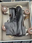 Vintage Sears Jc Higgins Roller Skates Chicago Wheels Carry Case Wrench Antique