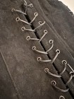 Mytholon Caty Suede Bodice Womens M Black Leather Lace Up Renaissance Larp Vest