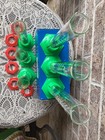 6 Sibata 2355-100 100ml Graduated Cylinders Hex Base Lab Glass