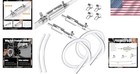 2 Pack Brake Bleeder Hose Kit  One Way Check Valve Tube With Clamp  Hydraulic   