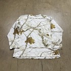 Vintage Realtree Shirt Mens Size Xl Long Sleeve White Camo Hunting