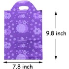 100 Count 7 8  X 9 8  Plastic Merchandise Bags With Handles - Purple Flower