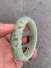 Unique Excellent Chinese Natural Hetian Jade Openwork Bangle Bracelet