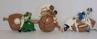 Vintage Burwood Lot Of 3 Sports Wall Hanging Football Baseball Basketball Plaque