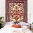 Vintage Boho Floral Tapestry Wall Hanging  Large Persian Flower Wall Art Tapestr