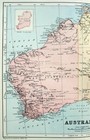 Australia - Original 1895 Map By W A  K  Johnston  Antique
