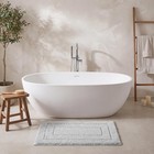 Plush Microfiber Bath Mat Non Slip Bathroom Rug Absorbent Machine Washable