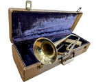 Symphonie Usa Trumpet Hulling   s Music Des Moines Serial 1020 Tweed Case Vintage