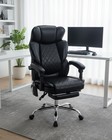 Massage Office Chair W  Foot Rest 6 Points Vibration   Heat Home Office Desk