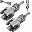 2pcs Pvc Pipe Threading Tool Internal External Thread Cutter Drill Kit - New