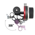Fotga Mini Follow Focus With A b Stops   15mm Rod Clamp  Gear Ring Belt   Ext   