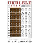 Laminated Ukulele Chord Chart Poster Chords Soprano Concert Tenor Beginner