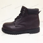 New Men s Work Boots 6  Brown Leather Water Resistant  oil Resistant Sizes 6-15 
