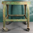 Toledo Metal Furniture Uhl Steel 14    Rolling Industrial Stool - Rusty