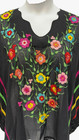 Authentic Mexican Women Size Xl-3x Short Sleeve Embroidered crochet Mexican Top