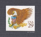 Scott  2595 Eagle   Shield 29c  brown 1992 Self-adhesive Imperf Mint Nh Single
