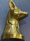Fox Head Brass Paperweight Medium