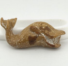 Vintage Handcarved Inuit Miniature 1 5  Bowhead Whale Figurine