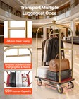 Vevor Hotel Luggage Cart 1200 Lbs Bellman Cart 8 In Rubber Wheels Hotels Gold