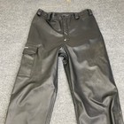 Grundens Men Black Waterproof Cargo Fishing Pants Polyurethane Shell Small