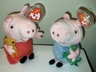 Ty Beanie Baby Set - Peppa Pig   George 6  New Mwmts Plush Stuffed Animal Toys