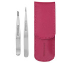 Tweezerman Petite Tweezer Set W  Case-pink