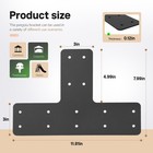 12 8  4pcs T Post Frame Pergola Bracket Flat Mending Plate Fit 4x4  6 x6  Lumber
